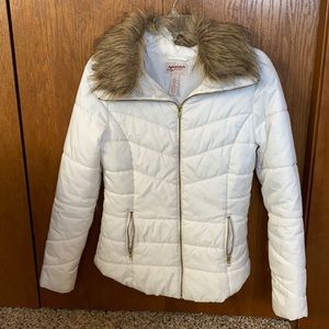 Arizona Jeans coat with faux fur collar Size S